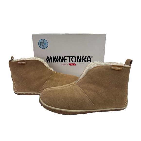 Minnetonka Moccasins Tucson Leather Boot Slipper Shoe SIZE 9M - Picture 1 of 8